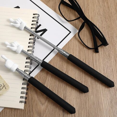 5PCS Retractable Teacher Pointer Sticks, Colorful Hand Pointing Stick for Classroom and Meeting, Extendable Finger Pointer for Teachers and Students, Reading and Presentations Essentials Tool in Saudi Arabia