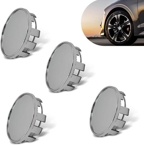 4 PCS Wheel Center Caps, Automotive Center Caps for Rims, Hubcap Covers Caps with 2.13" (54mm) Outer Diameter and 1.97" (50mm) Inner Diameter, Universal for Cars, Trucks, SUVs (Silver) in Kuwait