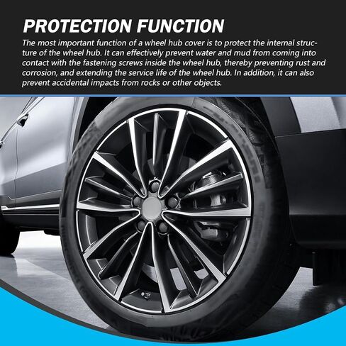 4 PCS Wheel Center Caps, Automotive Center Caps for Rims, Hubcap Covers Caps with 2.13" (54mm) Outer Diameter and 1.97" (50mm) Inner Diameter, Universal for Cars, Trucks, SUVs (Silver) in Kuwait