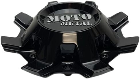 Moto Metal Wheels Cap-Mo804D-GB Gloss Black and Chrome Logo in Kuwait