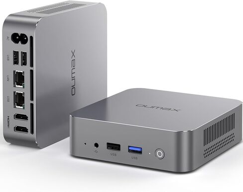 N95 Mini PC، Intel 12th Gen N95 (حتى 3.4 جيجا هرتز) 8 جيجا بايت DDR4 RAM 256 جيجا بايت SSD، مزود طاقة مدمج، كمبيوتر صغير يدعم شاشة HDMI مزدوجة 4K/USB3.2/WiFi 5/BT5/Gigabit Ethernet Home/Office/WOL in Saudi Arabia