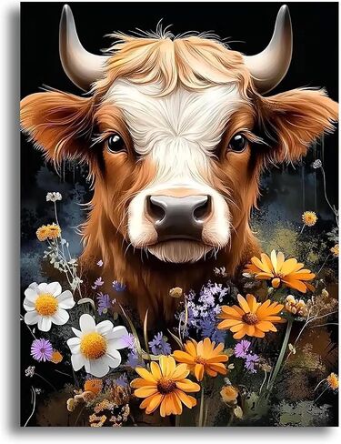 Yomiie 5D Rooster Good Morning Diamond Painting Kits for Adults, Paint with Diamonds Art Animal DIY Full Round Drill Kits, Embroidery Rhinestone Diamond Crystal Craft Canvas Home Wall Decor 30x40 cm in Kuwait