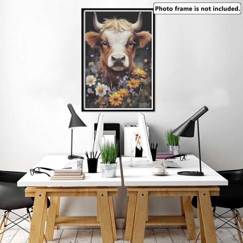 Yomiie 5D Rooster Good Morning Diamond Painting Kits for Adults, Paint with Diamonds Art Animal DIY Full Round Drill Kits, Embroidery Rhinestone Diamond Crystal Craft Canvas Home Wall Decor 30x40 cm in Kuwait
