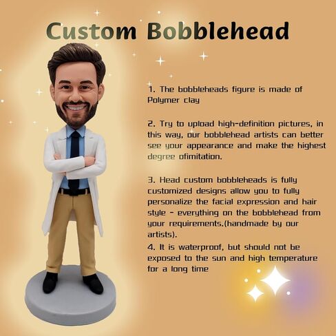 MYBOBBLE Custom Bobbleheads,100% Full Polymer Clay Personalized Custom Bobble Head,Customized Unique Handmade Bobbleheads Figurine Gift for Any Occasion in Saudi Arabia
