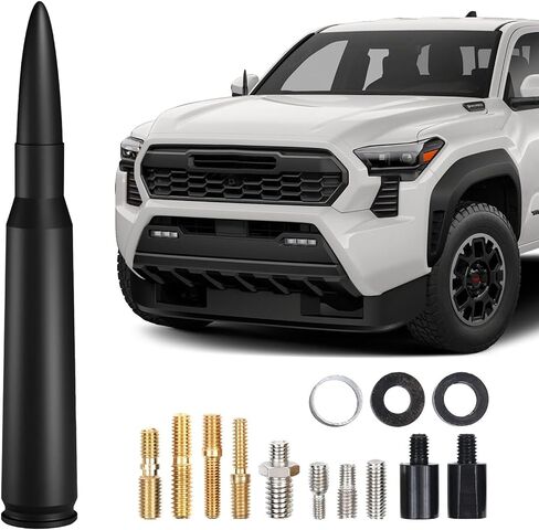 5.3inch Car Short Antenna Fit for Chevy Silverado & GMC Sierra Trucks 50 Cal Truck Antenna Accessories(Black) in Saudi Arabia
