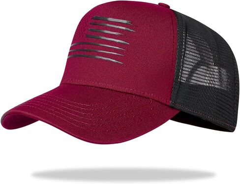 ضخم XXL American Flag Baseball Cap للرجال والنساء - قبعة Snapback ذات الرأس الكبير - قبعة شاحنة الوطنية شبكة الشبكة الوطنية in Kuwait