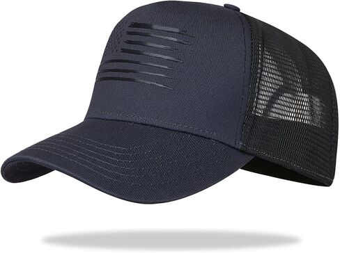 ضخم XXL American Flag Baseball Cap للرجال والنساء - قبعة Snapback ذات الرأس الكبير - قبعة شاحنة الوطنية شبكة الشبكة الوطنية in Kuwait