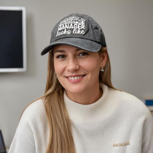 InnoBeta Manager Gifts, Cap for Women for Christmas, Birthday, Adjustable Embroidered Baseball Hat (Grey) in Saudi Arabia