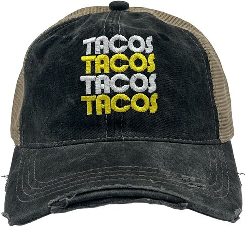 Crazy Dog T-Shirts Tacos Tacos Tacos Hat Funny Retro Food Graphic Cap in Kuwait