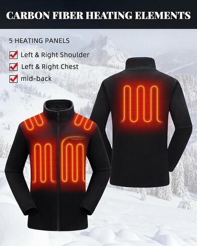 Venustas Men's 3-in-1 Heated Jacket (Size XL), and an Extra 7200mAh Battery Pack and Plus 35W Fast-Charging Adaptor in Saudi Arabia