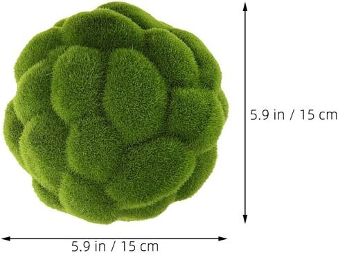 4 Pcs Simulated Sphere Topiary Ornament Planter Orbs Artificial Grass Fake Plants Garden Balls Artificial Rocks Faux Balls Plastic Green in Saudi Arabia