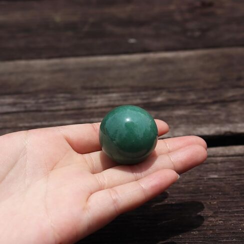 Mix 6PCS Gemstone Spheres, 1.2 Inch Crystal Balls, Healing Crystal Mini Sphere, Polished Hand Carved Sphere Sculpture Figurine for Home Decor(Random Color in Saudi Arabia