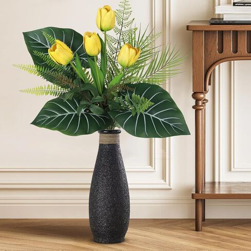 JUSTOYOU Artificial Calla Lily Flower Big Fake Calla Lily Greenery Bouquet for Vase Decor Big Faux Calla Lily Centerpieces Flower for Table Greenery Plants Bouquet for Home Office Decor in Saudi Arabia