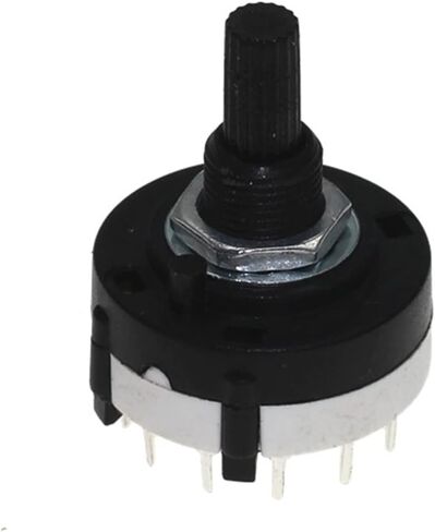 100pcs RS26 بلاستيك 4 عمود 3 مفتاح شريط دوار 2 pole6 الموضع 1 القطب 12 وضع مقبض طول 21 مم مفتاح نطاق محور المحور (1 القطب 12) in Saudi Arabia