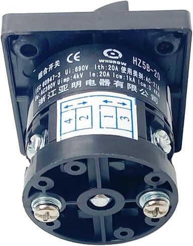 Electric 2 الموضع 2 على 4 محطات 1 القطب 20A الإغلاق اليدوي دوار الكاميرا التبديل التبديل HZ5B-20/1 in Saudi Arabia