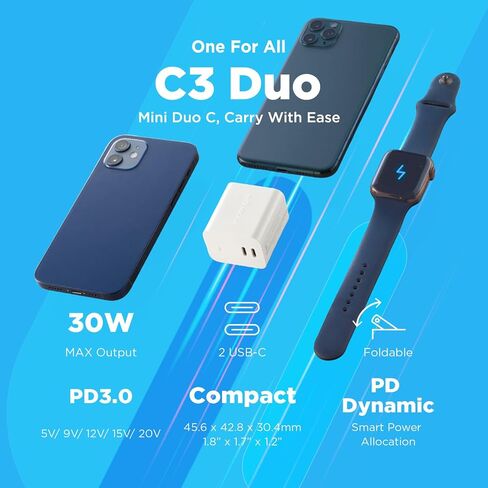 innergie 30W PD3.0 QC4+ PPS SFC2.0 USB C ADAPTER ADAPTER POWAR in Kuwait