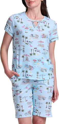 Karen Neuburger womens Short Sleeve Bermuda Set in Saudi Arabia