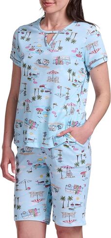 Karen Neuburger womens Short Sleeve Bermuda Set in Saudi Arabia
