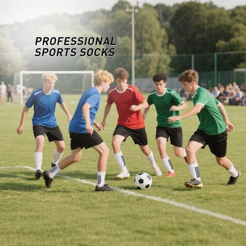 8 Pairs Men's Grip Soccer Socks, Non-Slip Soccer Sock with Anti Slip Grip Pads in Saudi Arabia