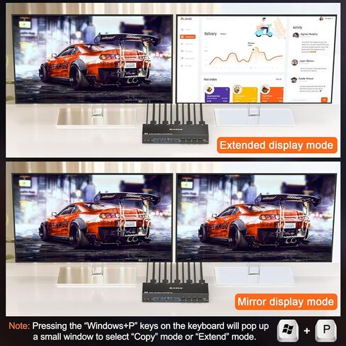 8K KVM Switch 2 شاشات 3 كمبيوتر، شاشات KCEVE المزدوجة USB 3.0 Displayport KVM Switcher، يدعم 8K@60 هرتز لـ 3 منافذ DP PC شارك 2 شاشات DP ولوحة المفاتيح والماوس in Saudi Arabia