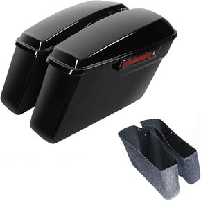 Green-L Gloss Black Hard Saddlebags Fit for Harley Touring Road King Street Glide Electra Glide Ultra 1994-2013 in Saudi Arabia