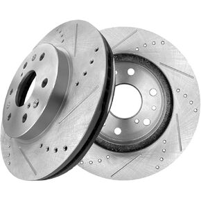 PM Auto Front Drilled Slotted Brake Disc Rotors 330mm For 2010-2013 Cadillac Escalade EXT in Saudi Arabia