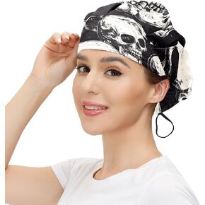 MUKJHOI Adjustable Work Cap with Elastic Band and Sweatband, Unisex Bouffant Hair Cover for Men, Women in Saudi Arabia