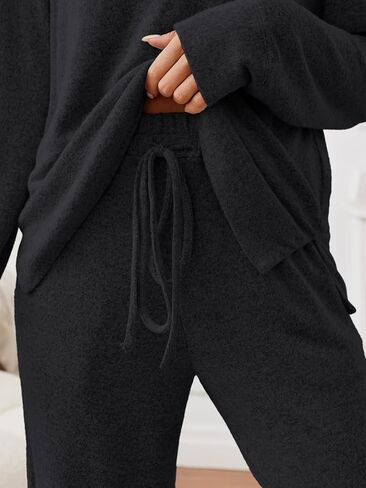 LILLUSORY 2 Piece Lounge Sets Matching Fall Outfits Pajamas Casual Travel 2025 Sweatsuits Wide Leg Clothes Fashion Tracksuits in Saudi Arabia