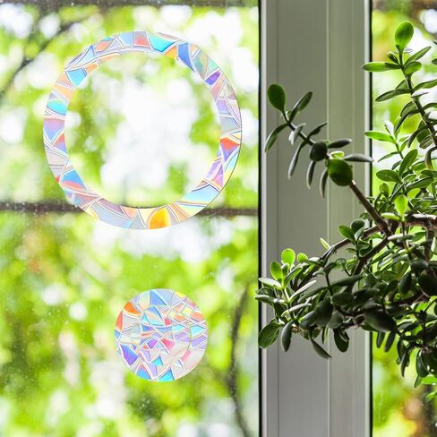 48 Pcs Anti Collision Window Decals for Bird Strikes 3 Sheets of Static Window Clings Circle and Ring Style Stop Birds Flying Into Windows Bird Strike Prevention Glass Door Windows Stickers in Saudi Arabia