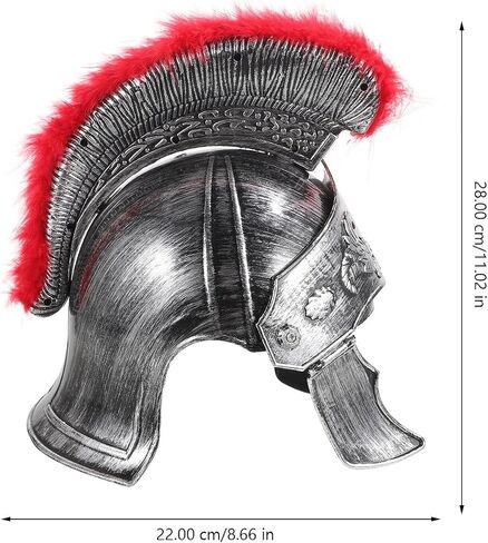 Knight Helmet:Roman Helmet, Silver Plastic Roman Soldier Costume Prop for Halloween and Theme Parties in Saudi Arabia