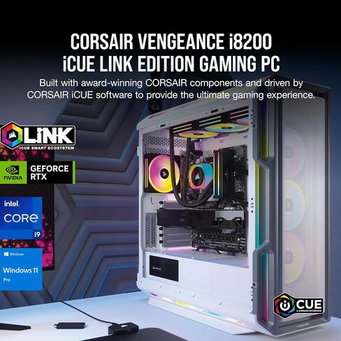 Corsair Vengeance i8100 Series Gaming PC - Liquid Cooled Intel Core i9 13900KS CPU - NVIDIA GeForce RTX 4090 GPU - 64GB Dominator Platinum RGB DDR5 Memory - 2TB M.2 SSD - Black in Saudi Arabia