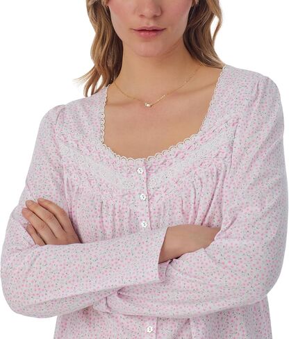 Eileen West Women's Cotton Knit Long Sleeve Short Gown in Saudi Arabia