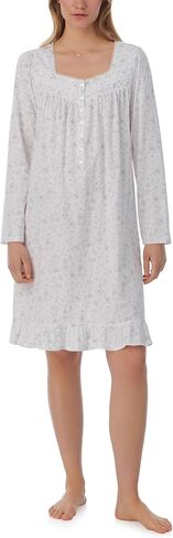 Eileen West Women's Cotton Knit Long Sleeve Short Gown in Saudi Arabia