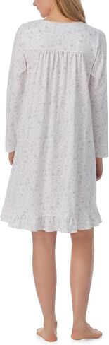 Eileen West Women's Cotton Knit Long Sleeve Short Gown in Saudi Arabia