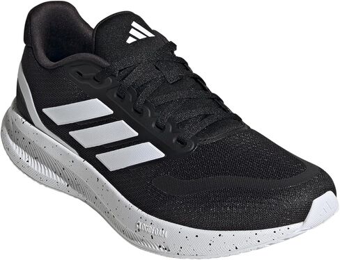 adidas Men's Run Falcon 5 Sneaker, Black/White/Black, 8 in Saudi Arabia