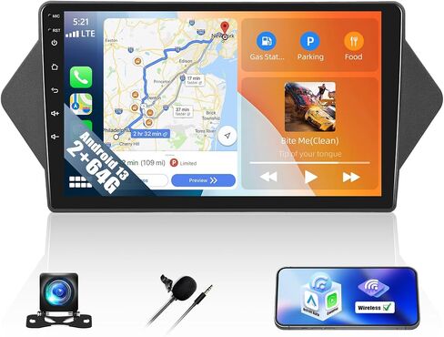 [2+64G] Android 13 Car Stereo for Honda Acura MDX 2007-2013 with Wireless Apple Carplay&Android Auto,9 Inch Touch Screen Car Radio with Mirror Link Bluetooth FM/RDS WiFi GPS SWC+ Backup Camera in Saudi Arabia