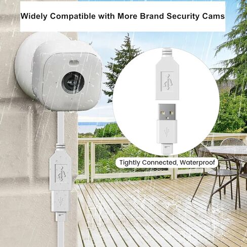 50ft Power Extension Cable Compatible with WyzeCam, Blink Mini, Tapo, Kasa Indoor, YI Dome Home, Nest Cam, Arlo Essential, eufyCam Cameras - 15m Long Flat USB Male to Female Charging Cord, Black in Saudi Arabia