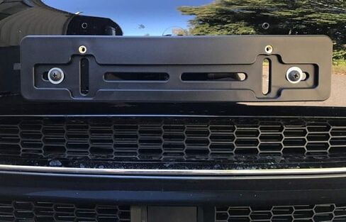 Front License Plate Tag Holder Mounting Adapter Bumper Kit Bracket for Auto Car SUV Truck Van Golf Cart (All Models) Quantity Discount (9.45$ to 5.60$)(Each with 6 Screws + 2 Built in Nuts) (1) in Saudi Arabia