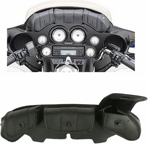 Windshield Bag Tri Pouch 3 Pocket For Harley Touring Electra Street Glide 96-13 in Saudi Arabia
