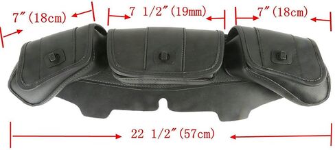 Windshield Bag Tri Pouch 3 Pocket For Harley Touring Electra Street Glide 96-13 in Saudi Arabia