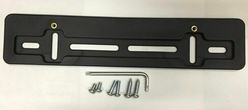Front License Plate Tag Holder Mounting Adapter Bumper Kit Bracket for Auto Car SUV Truck Van Golf Cart (All Models) Quantity Discount (9.45$ to 5.60$)(Each with 6 Screws + 2 Built in Nuts) (1) in Saudi Arabia