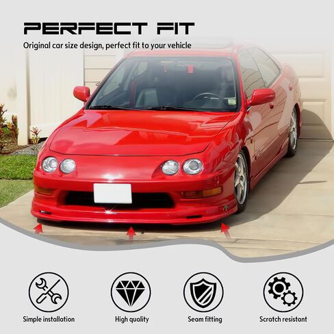 مفسد ذقن الشفاه الأمامي المصد ، متوافق مع 1998-2001 Acura Integra ، Mu Style Polyurethane (PU) الحامي السفلي السفلي ، الأسود غير المصقول ، 1 PC in Saudi Arabia