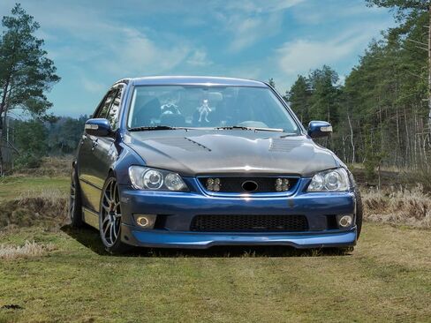 Front Bumper Lip Compatible with 2001-2005 Lexus IS300, GR Style Polyurethane (PU) Unpainted Black Guard Protection Finisher Under Chin Spoiler by IKON MOTORSPORTS, 2002 2003 2004 in Saudi Arabia