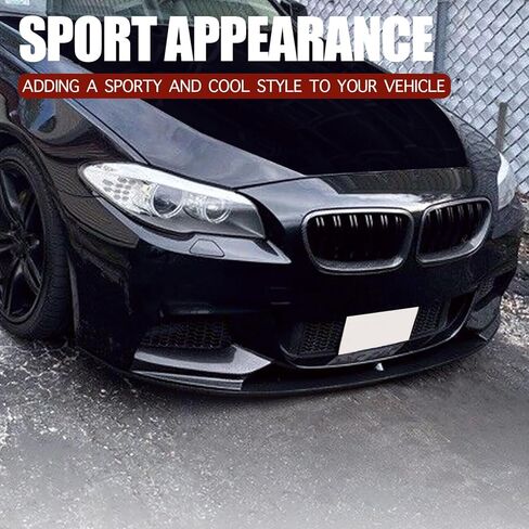 Front Pumper Lip Fit لعام 2011 2012 2013 2014 2015 2016 BMW F10 520i 528i 535i 550i M Sport Pumper Spoiler Splitter Black 4pcs in Kuwait