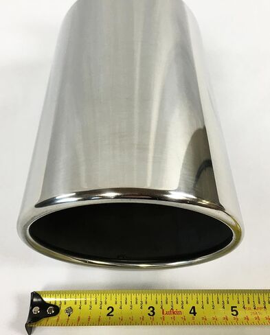 نصيحة العادم 5.00 "DIA X 18.00" Long 2.50 "مدخل لحام على مائل ملولق مصقول من الفولاذ المقاوم للصدأ W50018-250-BOSS-RS Wesdon العادم in Saudi Arabia