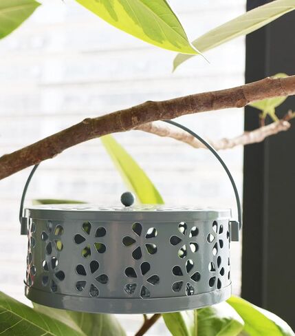 Portable Mosquito Coil Burner Blue Outdoor Incense Holder with Handle Round Fireproof Holders for Home Office Camping in Saudi Arabia