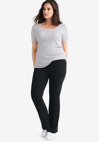 ellos Plus Size Knit Bootcut Leggings in Saudi Arabia
