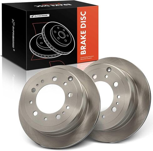 A-Premium 12.96 inch (329.2mm) Rear Vented Disc Brake Rotors Compatible with Select Toyota and Lexus Models - Land Cruiser, LX470, 1998-2007, 4.7L, 2-PC Set in Saudi Arabia