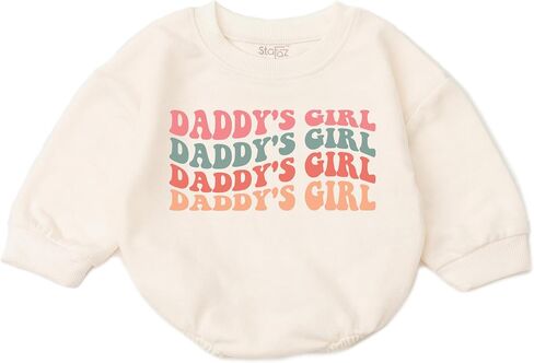Daddy's Girls Baby Clothes - First Birthday Outfit Romper Girl Newborn Bubble Toddler Infant Long Sleeve One-piece Gifts in Saudi Arabia