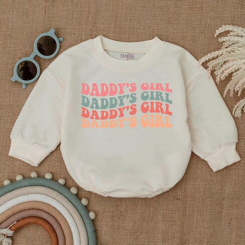 Daddy's Girls Baby Clothes - First Birthday Outfit Romper Girl Newborn Bubble Toddler Infant Long Sleeve One-piece Gifts in Saudi Arabia